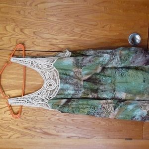 Green and brown tank top